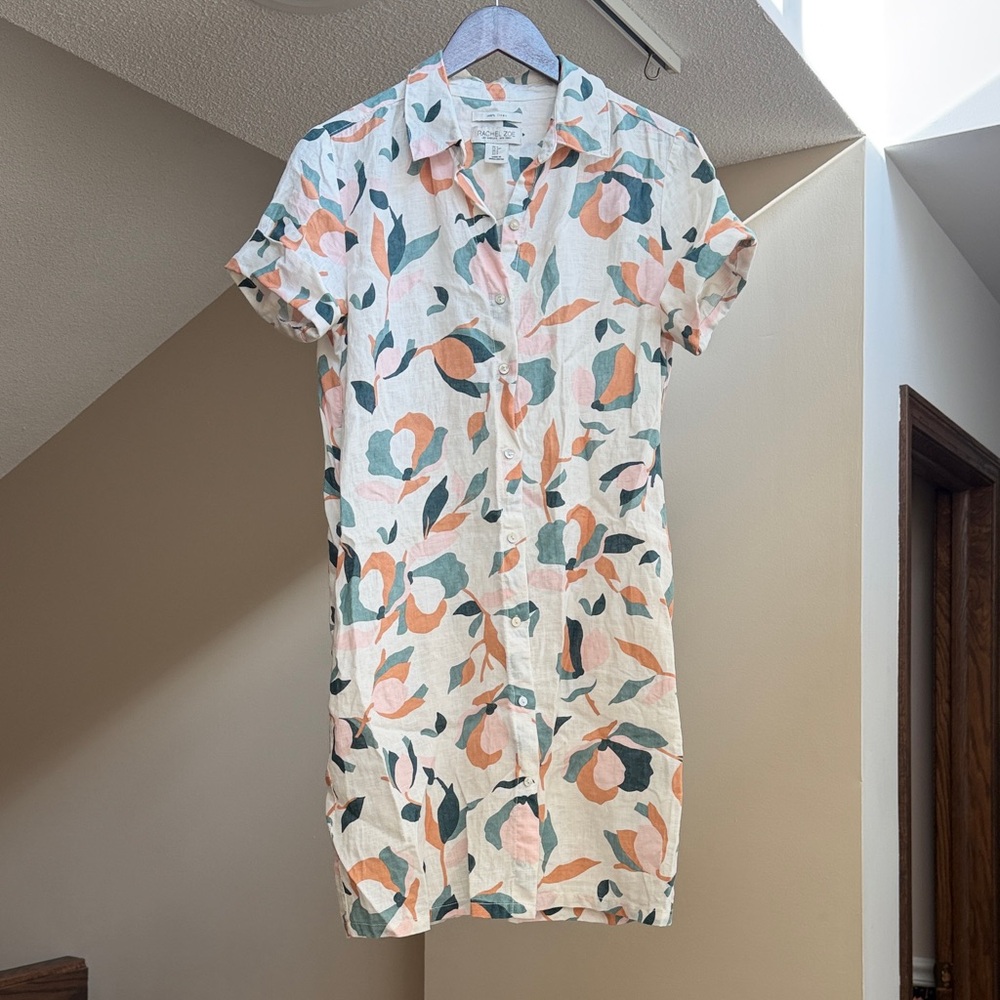 Rachel Zoe Pastel Floral linen Mini Dress